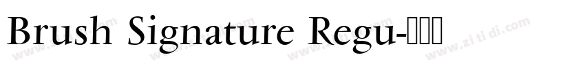 Brush Signature Regu字体转换